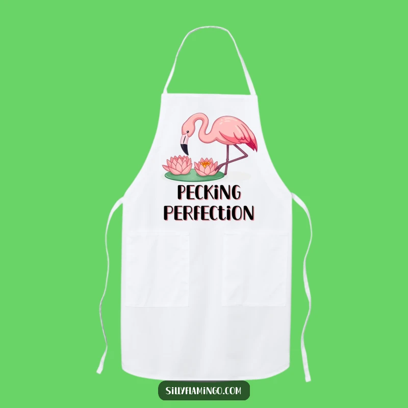Funny Flamingo Lily Apron: Cook with Nature's Happy Touch