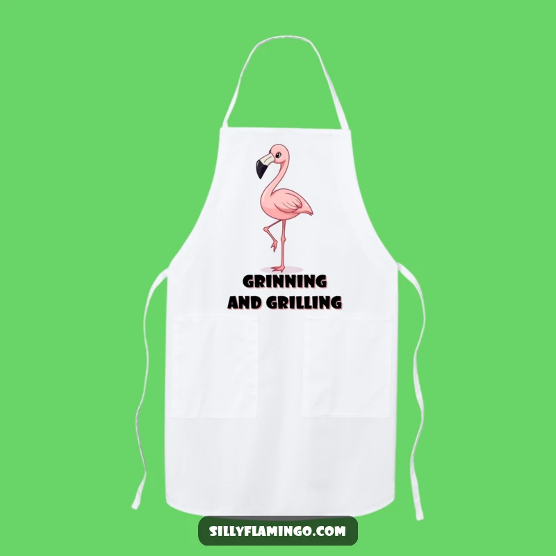 Funny Flamingo Chef Apron: Balancing Acts in the Kitchen, Gift!
