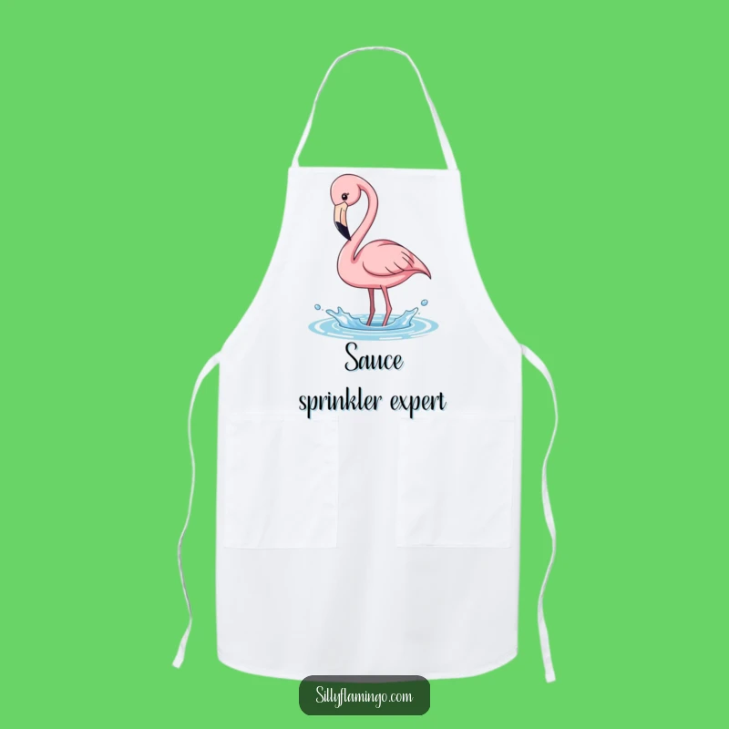 Funny Flamingo Apron - Kitchen Splash Design, Chef's Tropical Companion