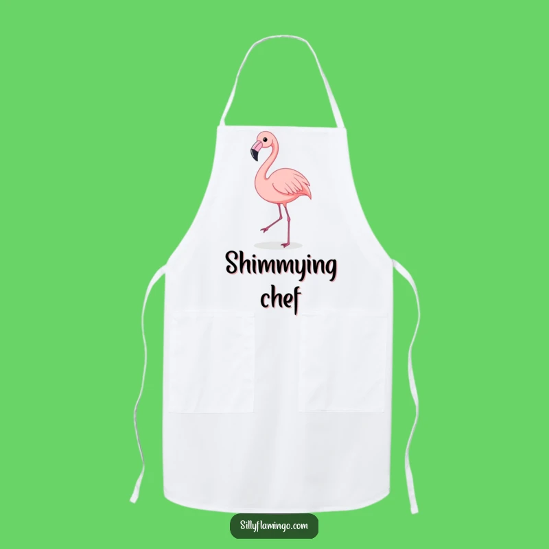 Funny Flamingo Shimmy Apron: Dancing Chef Bird, Hilarious Kitchen Fun Gift