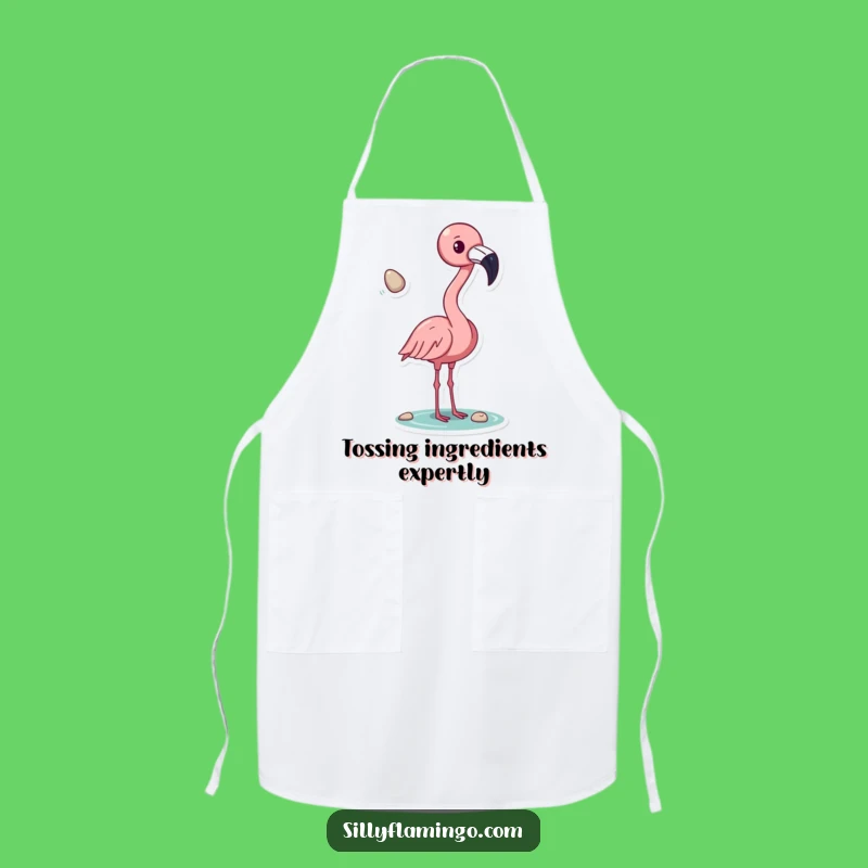 Funny Flamingo Chef Apron - Cook with Pink Bird Flair, Perfect Kitchen Gift!