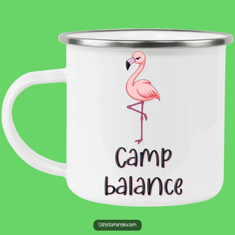 Funny Flamingo Wink Camping Mug: Durable & Hilarious Bird Gift for Chic Outdoors