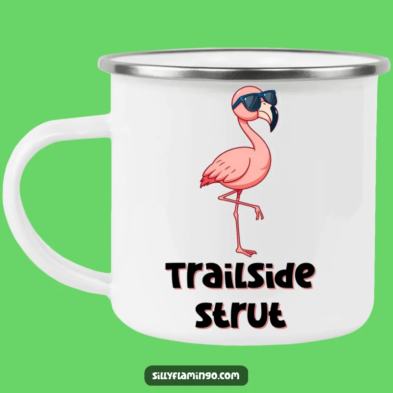 Funny Flamingo Camping Mug: Beach Dancer, Outdoor Hilarious Gift for Adventurous Souls