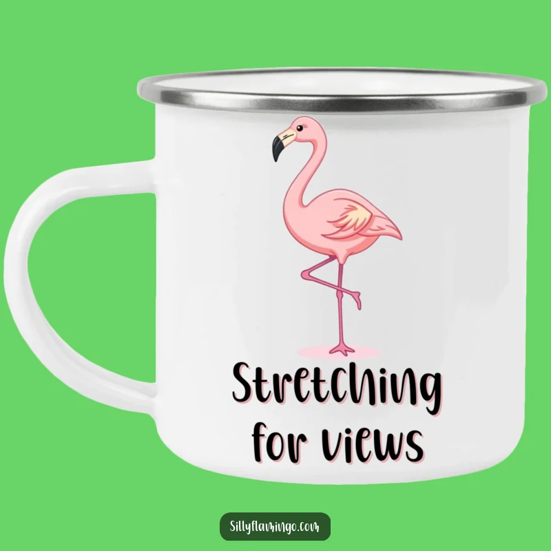 Funny Kawaii Flamingo Camping Mug: Graceful Sips on the Go