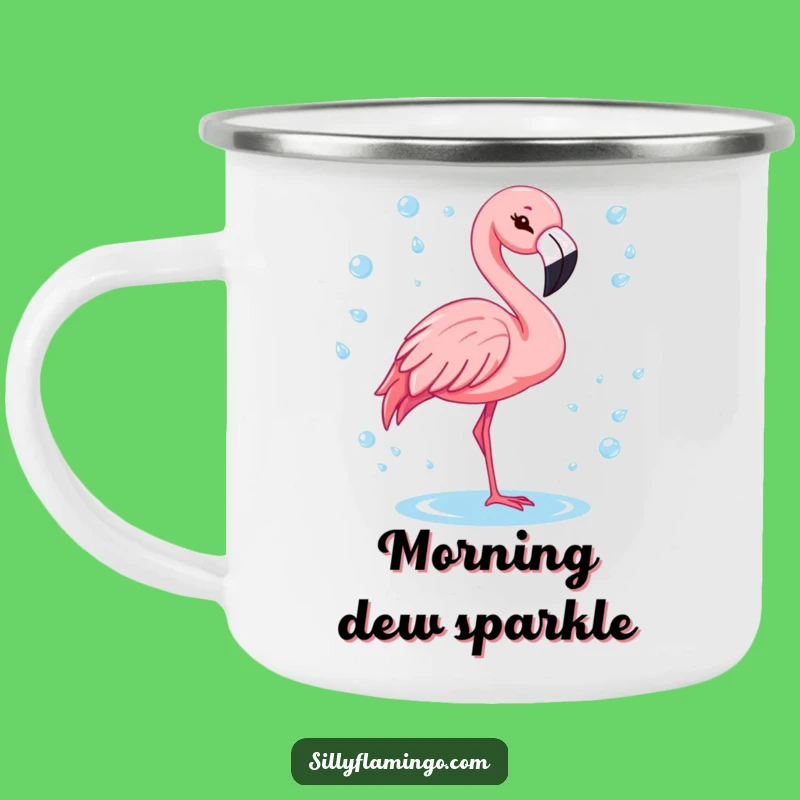 Funny Winking Flamingo Camping Mug: Tropical Adventures!