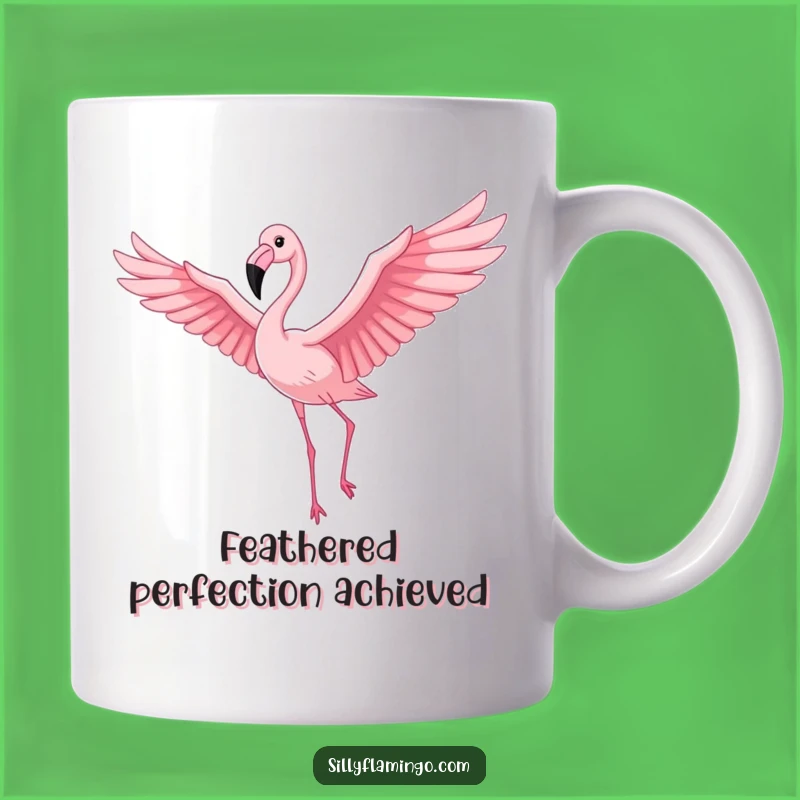 Funny Flamingo Flight Mug: A Proud Bird Soaring Gracefully, Perfect Gift for Bird Lovers