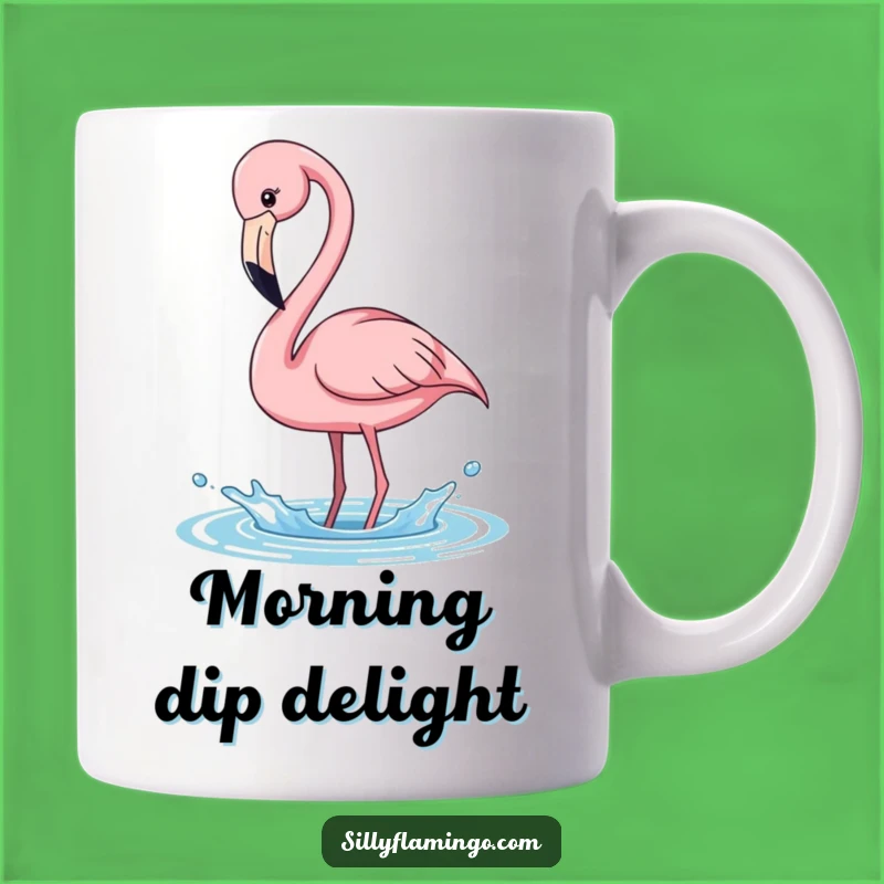 Funny Flamingo Mug - Playful Splash Design, Hilarious Tropical Bird Gift