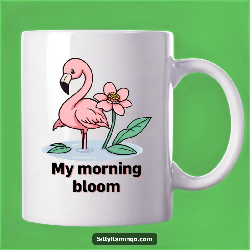 Funny Flamingo Nudging Flower Mug: Whimsical Charm for Your Sip!