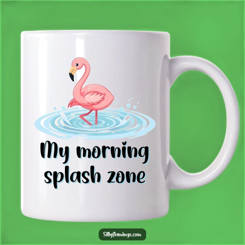 Funny Flamingo Pool Splash Mug: Adorable Water Bird, Perfect Gift for Flamingo Lovers