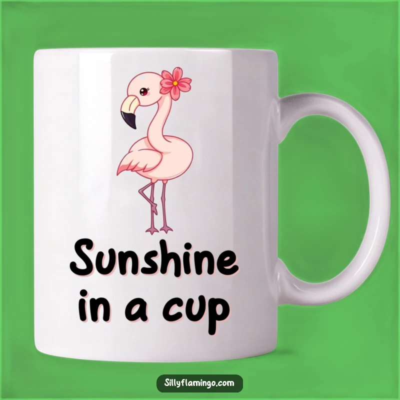 Happy Flamingo Mug: Floral Friend, Perfect Gift for Cheerful Bird Lovers