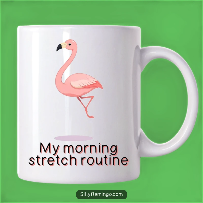 Funny Flamingo Long Legs Leaping Mug - Hilarious Bird Gift Idea