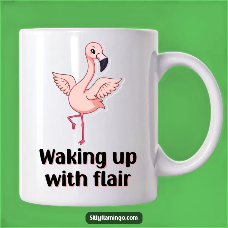 Funny Kawaii Flamingo Wink Mug - Playful & Energetic Gift Idea