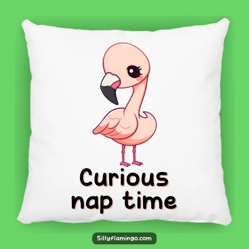 Funny Kawaii Flamingo Winking Pillow: Cozy Comfort with a Cute Twist