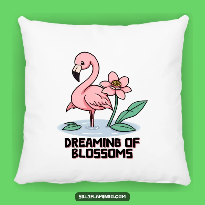 Funny Flamingo Flower Nudge Pillow: Comfy Cuddles with Nature's Grace!