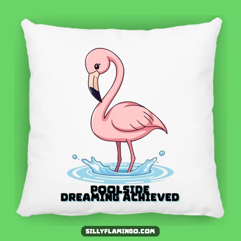 Funny Flamingo Pillow - Playful Splash Accent, Comfy & Tropical Decor