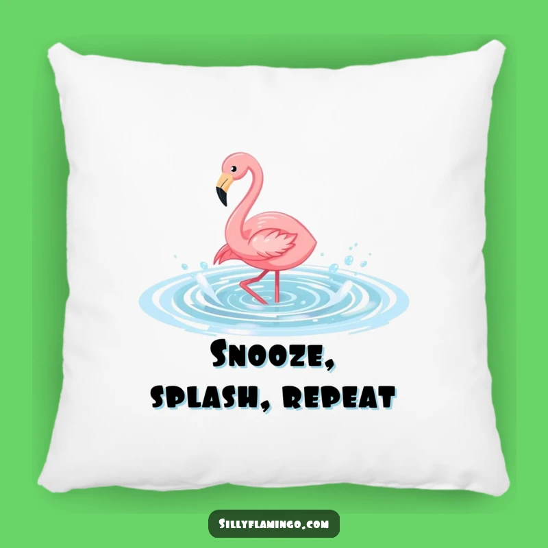 Funny Flamingo Pool Day Pillow: Cozy & Hilarious Cushion, Perfect Gift for Bird Lovers
