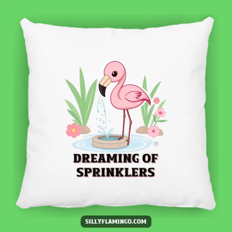 Funny Flamingo Water Spray Pillow: Cozy Comfort with a Splash