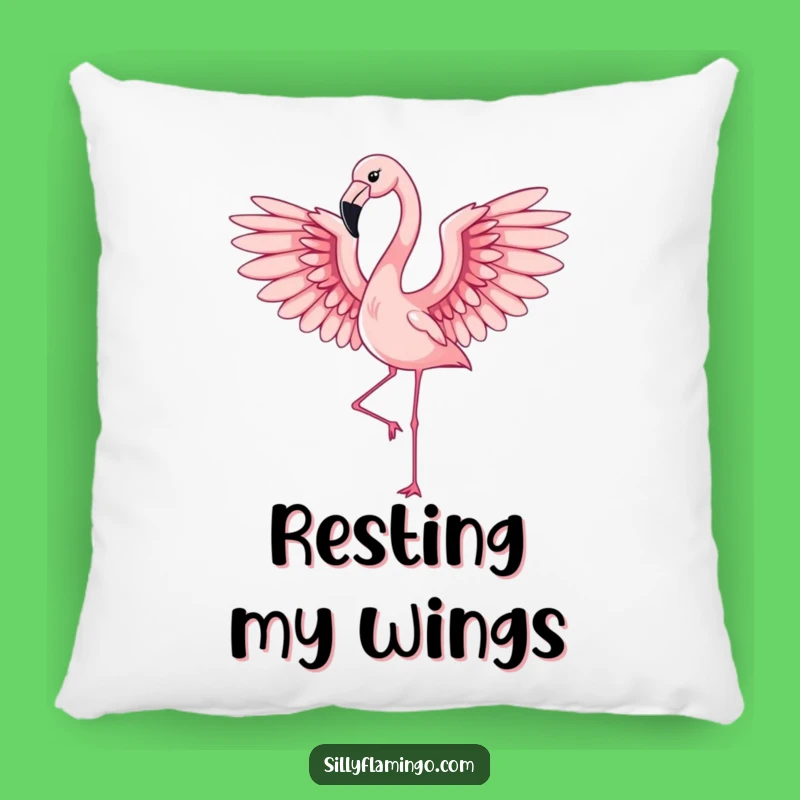 Funny Flamingo Wings Pillow: Cozy Comfort with Elegant Flight