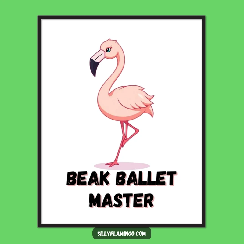 Funny Flamingo Dance Digital Print: Silly Moves Art, Instant Decor, Unique Gift