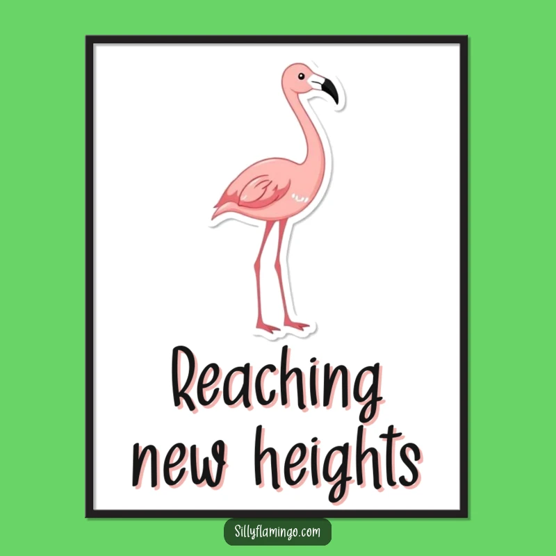 Funny Flamingo Digital Art Print: Instant Laughs with Hilarious Bird Grace Gift