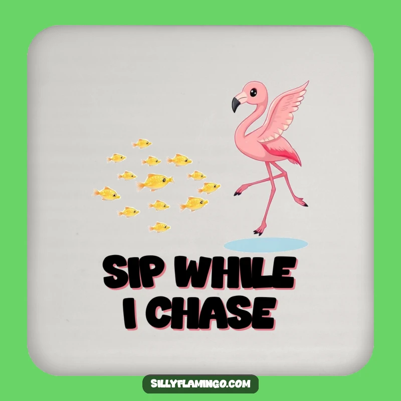Funny Flamingo Coaster - Protect Surfaces with Aquatic Charm, Perfect Gift Set!