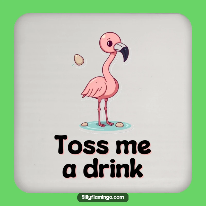 Funny Flamingo Coaster - Protect Surfaces with Pink Bird Charm, Perfect Gift Set!