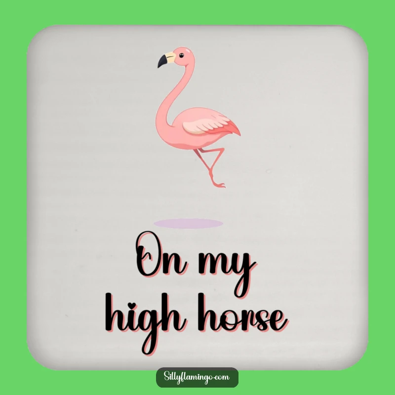 Funny Flamingo Long Legs Drink Coaster - Protect Surfaces Humorously