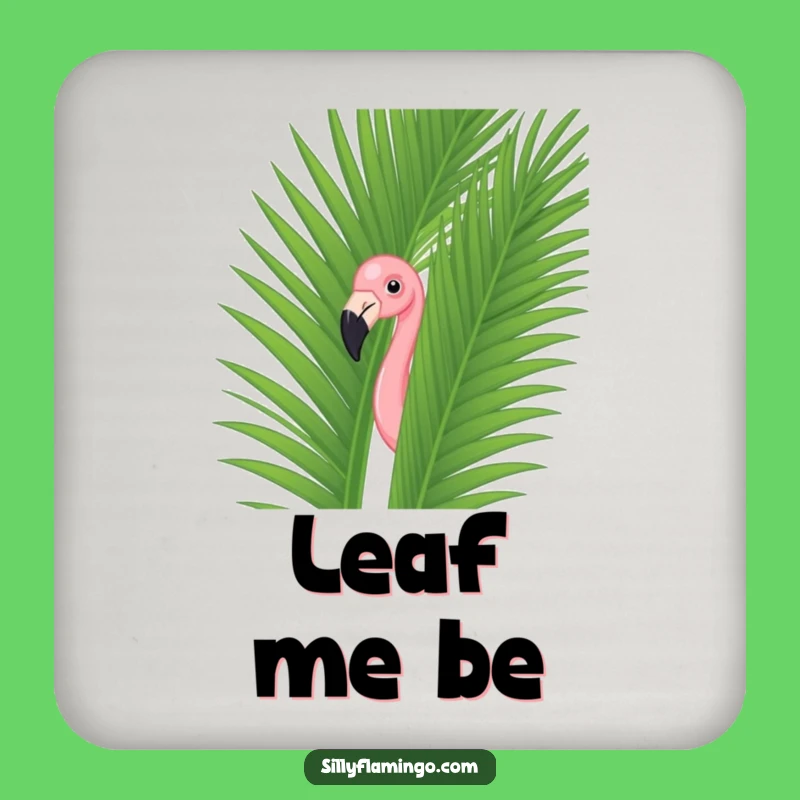 Funny Flamingo Palm Leaf Coaster: Protect Surfaces Funny Gift