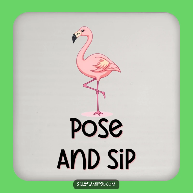 Funny Kawaii Flamingo Coaster: Graceful Protection for Your Surfaces