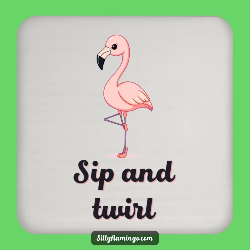 Funny Flamingo Ballet Slippers Coasters: Elegant Protection for Your Surfaces