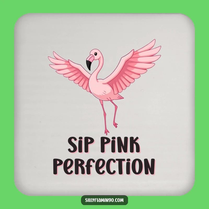 Funny Flamingo Coasters: Protect Surfaces with a Proud Bird Soaring, Set of Funny Gifts
