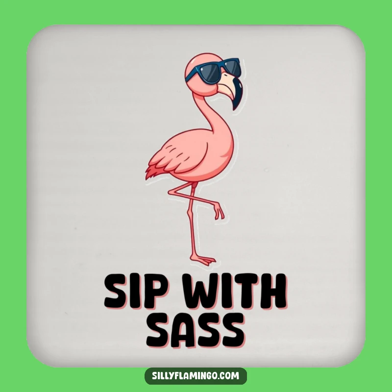 Funny Flamingo Drink Coaster: Dancing Fun, Hilarious Protection for Surfaces