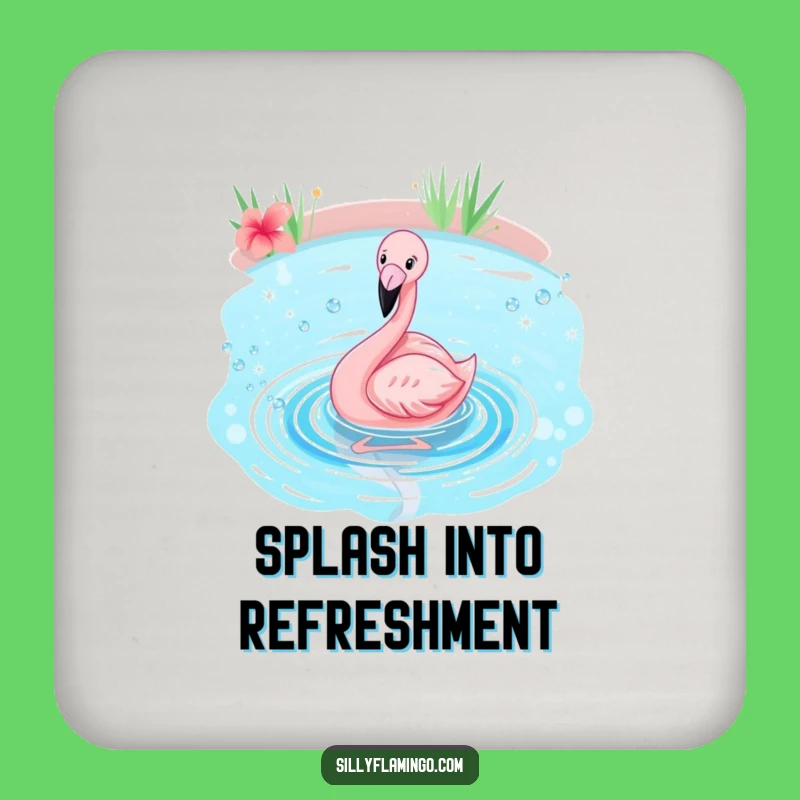 Funny Flamingo Coaster: Protect Surfaces with a Splashing Bird, Housewarming Gift