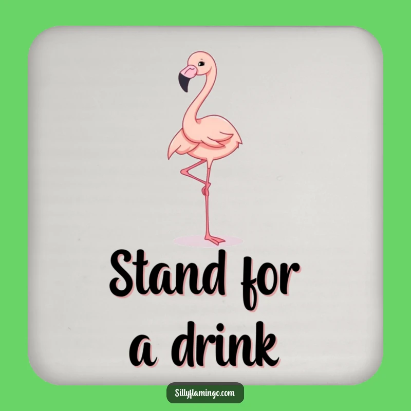 Funny Flamingo Balancing Coaster: Elegant Protection with a Smile