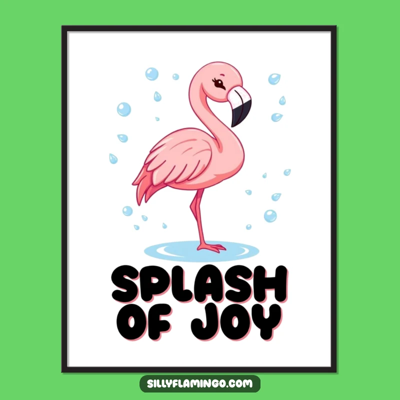 Funny Winking Flamingo Poster: Walls Sparkling with Joy!