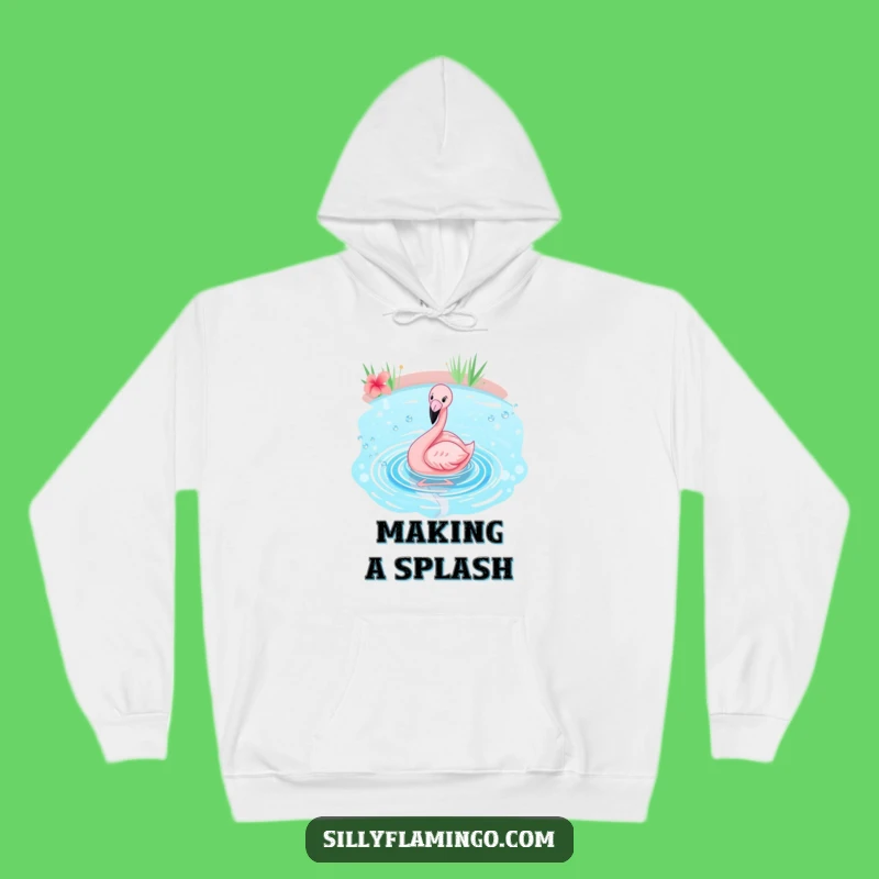 Funny Flamingo Hoodie: Cozy Comfort with a Joyful Splash, Hilarious Bird Gift