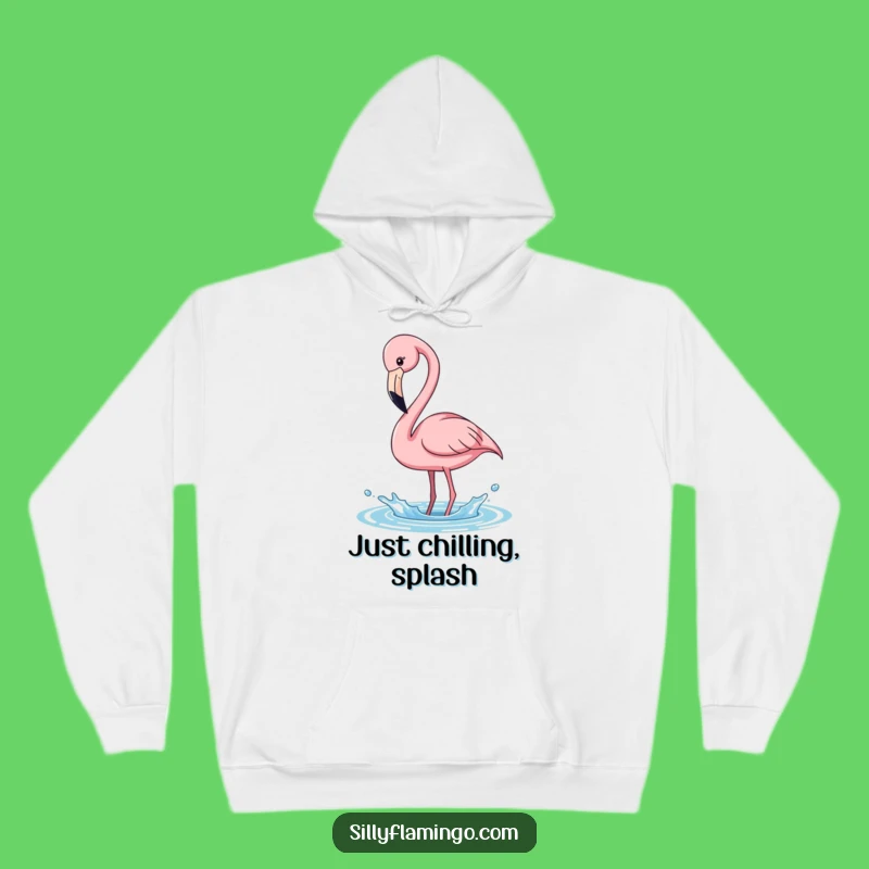Funny Flamingo Hoodie - Cozy Splash Design, Warm & Hilarious Tropical Gift