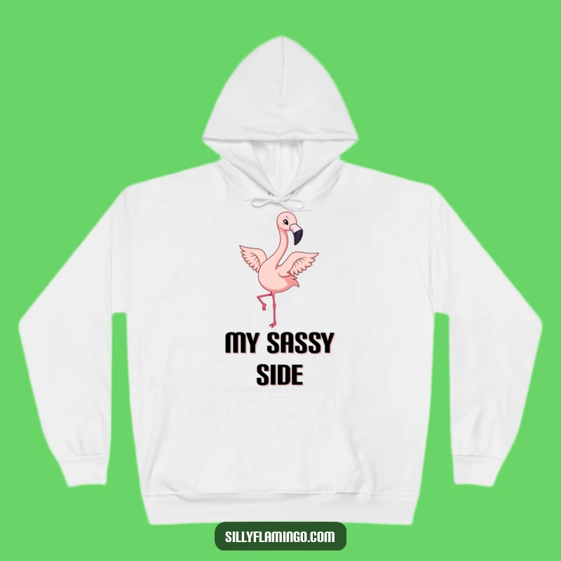 Funny Kawaii Flamingo Wink Hoodie - Cozy Comfort with Tropical Vibes