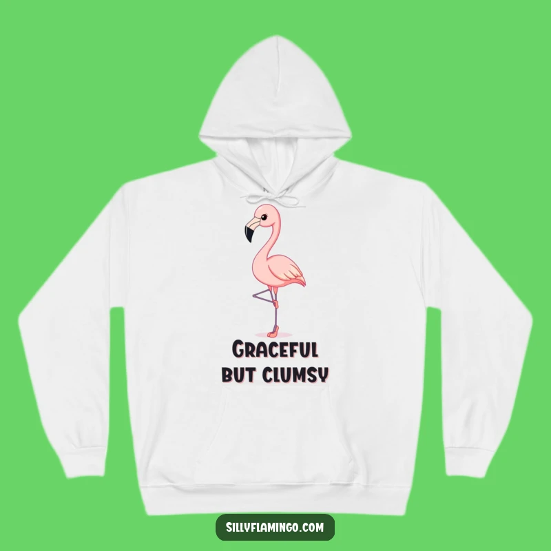 Cozy Funny Flamingo Ballet Slippers Hoodie: Warmth for the Graceful Soul