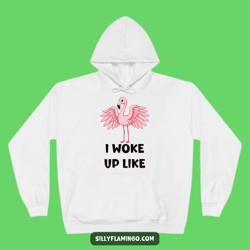 Funny Flamingo Wings Hoodie: Cozy Elegance, Perfect Funny Gift for Bird Fans