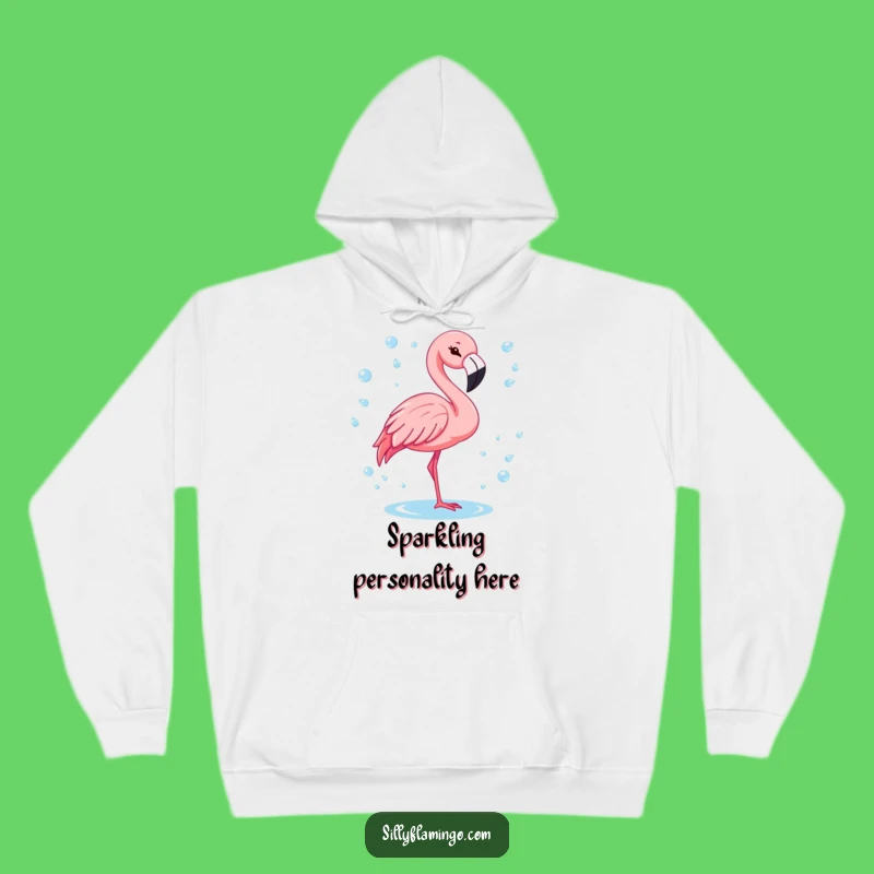 Cozy Funny Winking Flamingo Hoodie: Warmth with a Tropical Wink!