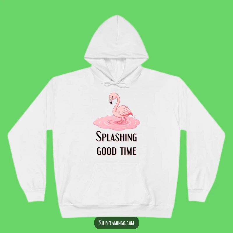 Funny Flamingo Splash Hoodie: Cozy Playfulness, Perfect Funny Gift