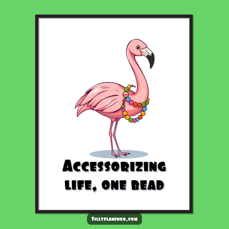 Fabulous Flamingo Wall Art: Free Printable Beaded Decor Download!