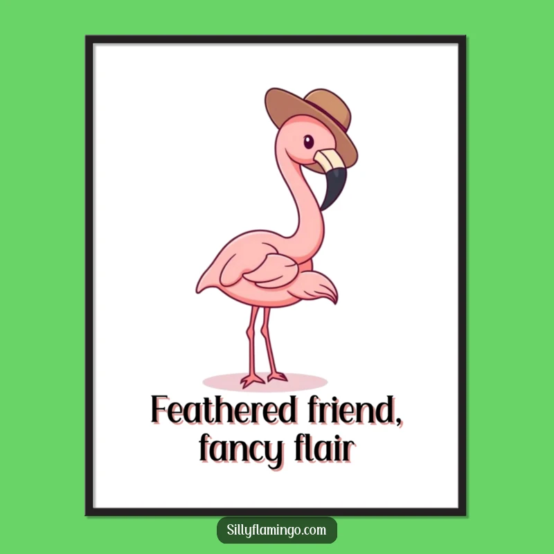 Free Printable Wall Art: Flamingo's Beak Dip, Whimsical Downloadable Decor