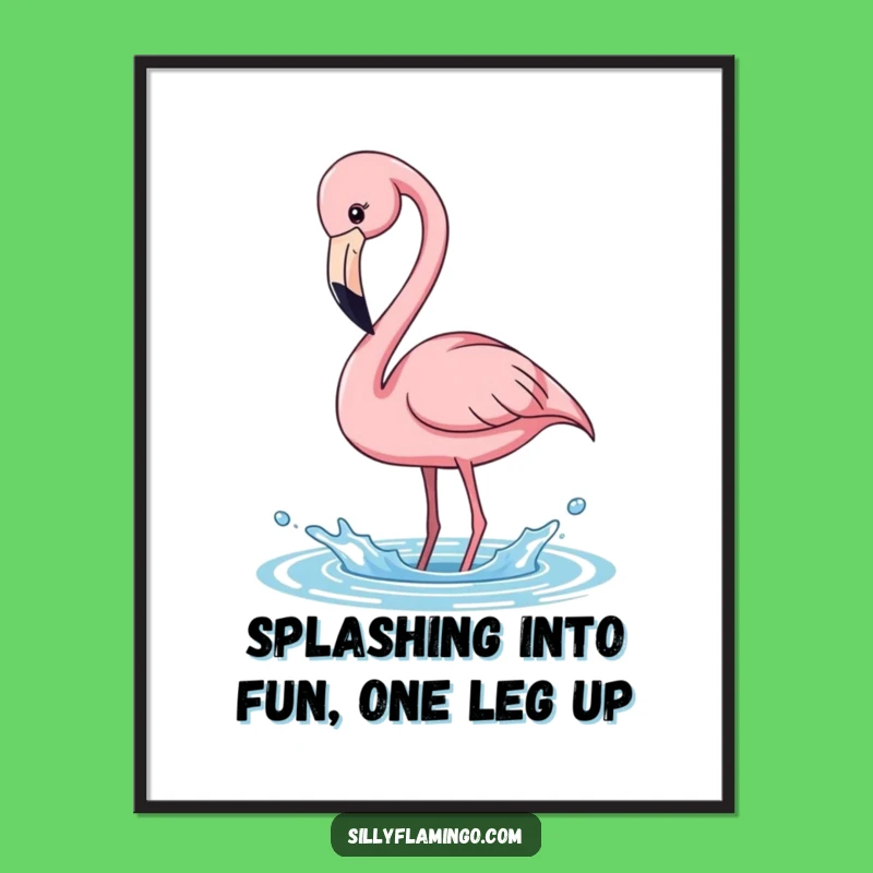 Free Printable Wall Art: Flamingo Splash, Whimsical Downloadable Decor for Tropical Vibes