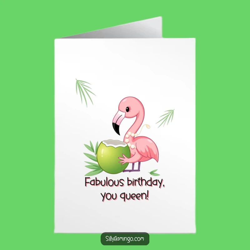 Free Printable Birthday Card: Chic Flamingo for a Classy Downloadable Gift