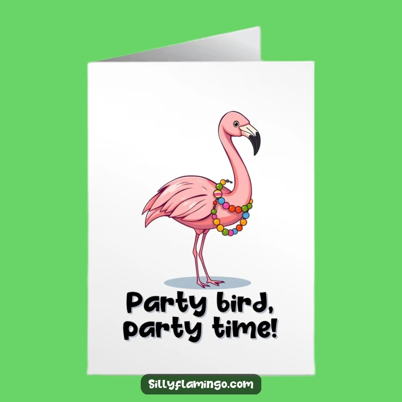 Festive Flamingo Birthday Card: Free Printable Bead Garland Fun!