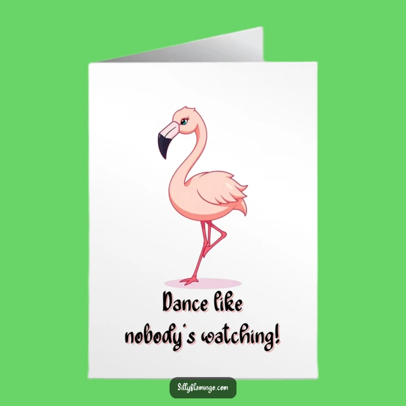 Free Printable Congrats Card: Flamingo Dance for a Joyful DIY Gift