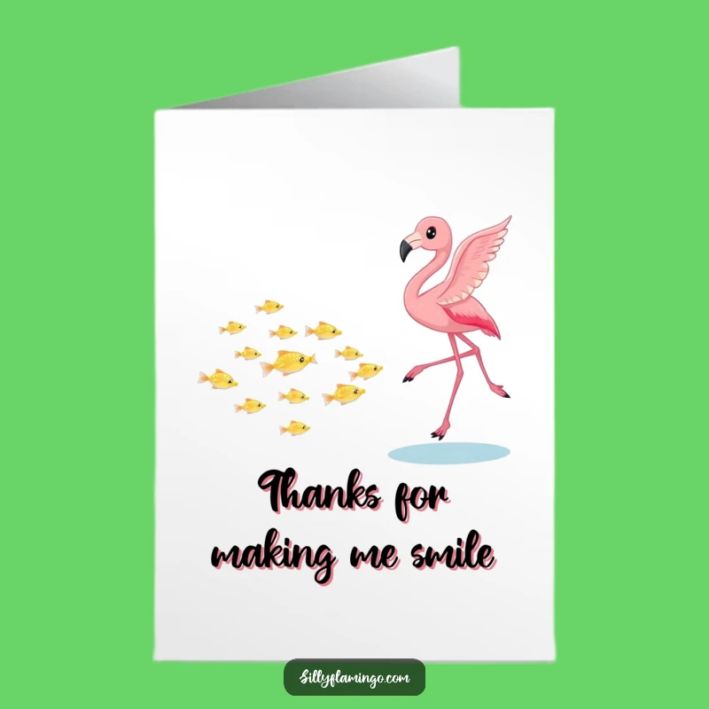 Free Printable Thank You Card: Flamingo's Pursuit, Grateful Moment, Downloadable