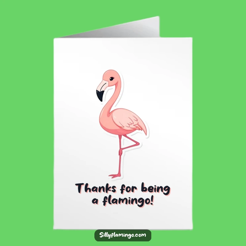 Free Printable Thank You Card Flamingo: Elegant Thanks!